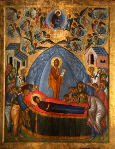 La Dormition de la Vierge, 15ème siècle - Russian icon.