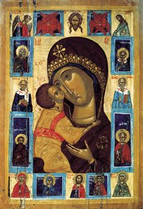 La Vierge Eleusa avec des saints choisis, début du XVIe siècle