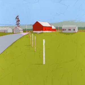 Round the Bend, 2025 (acrylique sur panneau de bois)