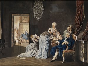 Les dernières heures de la famille royale française (Louis XVI et Marie Antoinette) au Louvre avant l