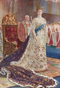 Reine Mary en robes de couronnement