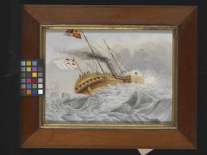 Le yacht de Sa Majesté au large de l