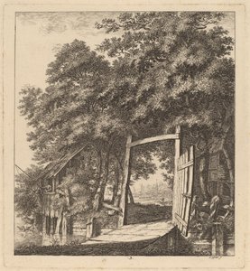 Une porte rustique au bord d