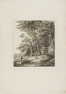 Pêcheurs avec enfants, deuxième planche de Paysages Dédiés à M. Warelet - Salomon Gessner