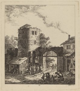 Villageois à la porte d