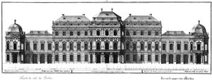 Élévation de la façade du jardin - Salomon Kleiner