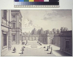 Pleine page : vue des jardins du Palais Liechtenstein - Salomon Kleiner