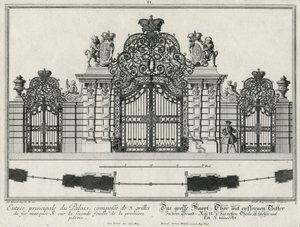 Plan et élévation de la porte d