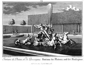 Perspective de la fontaine de Pluton et Proserpine - Salomon Kleiner