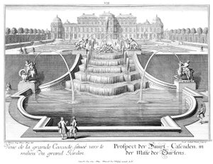Perspective de la grande cascade - Salomon Kleiner