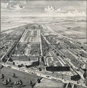 Vue du jardin du prince Eugène et des jardins adjacents du couvent des Salésiennes et du prince Schwarzenberg