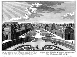 Perspective du parterre supérieur du "Petit Jardin" - Salomon Kleiner