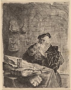 Homme avec un canif - Salomon Koninck