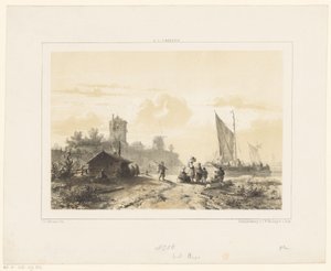 Activité autour du port - Salomon Leonardus Verveer