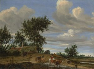 Une route de campagne, 1648 - Salomon Ruysdael