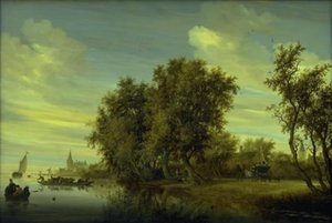 La route le long de la rivière - Salomon van Ruysdael
