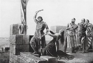 Alonso de Guzman jette son poignard à Don Juan - Salvador (after) Martinez Cubells