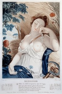 Calendrier révolutionnaire du 21 et 22 juin : Messidor : Le soleil est au signe du Cancer