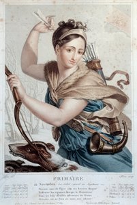 Calendrier révolutionnaire du 22 novembre : "Frimaire : Le soleil répond au sagittaire"