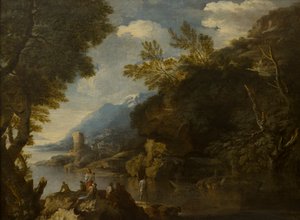 Paysage avec figures et bateaux, vers 1635-73 - Salvator (follower of) Rosa