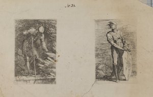 (Série de figurines) Homme armé regardant le cours d