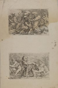 (Série de figurines) Les dieux de la rivière se battent - Salvator Rosa