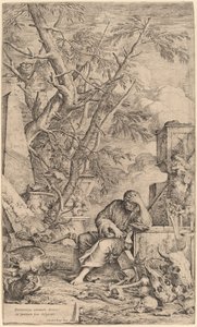 Démocrite en Méditation - Salvator Rosa