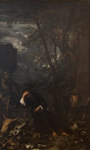 Démocrite en méditation - Salvator Rosa
