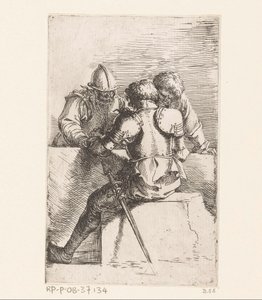 Trois soldats - Salvator Rosa