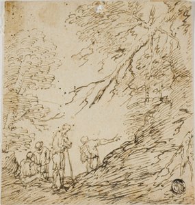 Quatre hommes dans la forêt