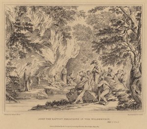 Jean-Baptiste prêchant dans le désert, Matthieu - Salvator Rosa