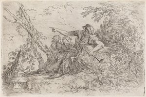 Berger dans un paysage - Salvator Rosa