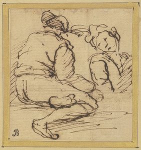 Homme assis et demi-figure - Salvator Rosa