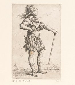 Soldat avec un bâton - Salvator Rosa