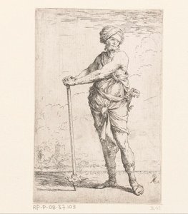 Soldat avec marteau de guerre - Salvator Rosa