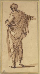 Figure debout de dos - Salvator Rosa