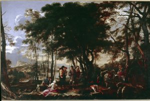 Le bois des philosophes. Peinture de Salvator Rosa - Salvator Rosa