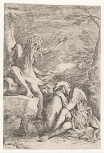 Tibérinus apparaît à Énée - Salvator Rosa