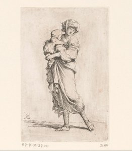 Femme avec un enfant (Kleine figuren, Figurine) - Salvator Rosa