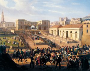Inauguration du chemin de fer Naples-Portici, 3 octobre - Salvatore Fergola