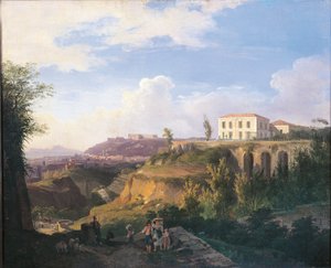 Italie, Naples, Vue de la Villa Ruffo à Capodimonte - Salvatore Fergola