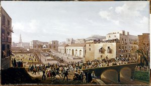 CHEMIN DE FER: Ouverture du premier chemin de fer vésuvien, Napoli-Portici. 3 octobre 1839 - Salvatore Fergola