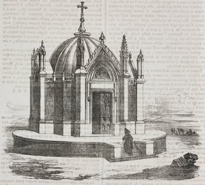 Chapelle de Saint Louis à Tunis, Tunisie (lithographie de Salvatore Puglia de Poliorama Pittoresco, n 38, 27 avril) - Salvatore Puglia
