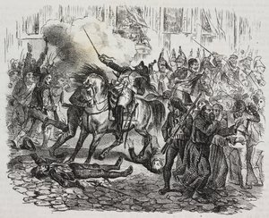 Insurrection de Madrid, lithographie de Salvatore Puglia de l