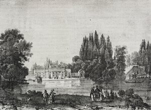 Palais Lazienki, Varsovie, Pologne, lithographie de Salvatore Puglia de Poliorama Pittoresco, n 48, 9 juillet - Salvatore Puglia
