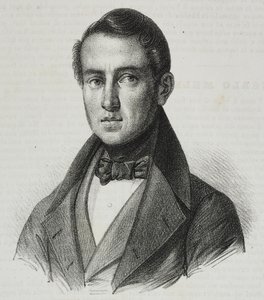 Portrait de Carlo Mele (1792-1841), lithographie de Salvatore Puglia de Poliorama Pittoresco, n°15, 20 novembre - Salvatore Puglia