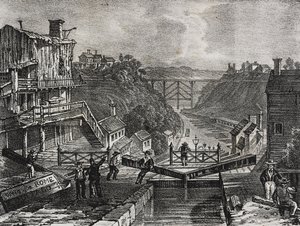 Vue de Lockport, dans l