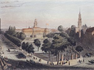Vue de New York, États-Unis (gravure du XIXe siècle) - Salvatore Puglia