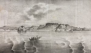 Vue de Posillipo depuis la route de Coroglio, Campanie, Italie, lithographie de Salvatore Puglia de Poliorama Pittoresco, n 30, 2 mars - Salvatore Puglia