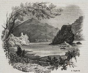 Vue sur le fleuve Danube, lithographie de Salvatore Puglia de Poliorama Pittoresco, n 31, 11 mars - Salvatore Puglia